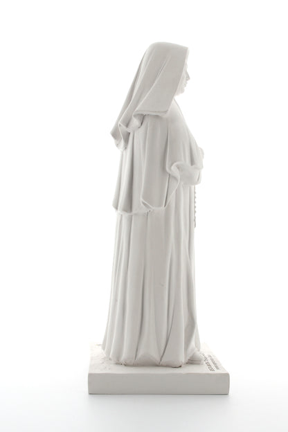 Statua Beata Maria Teresa Fasce in polvere di marmo bianca. Altezza 30 cm