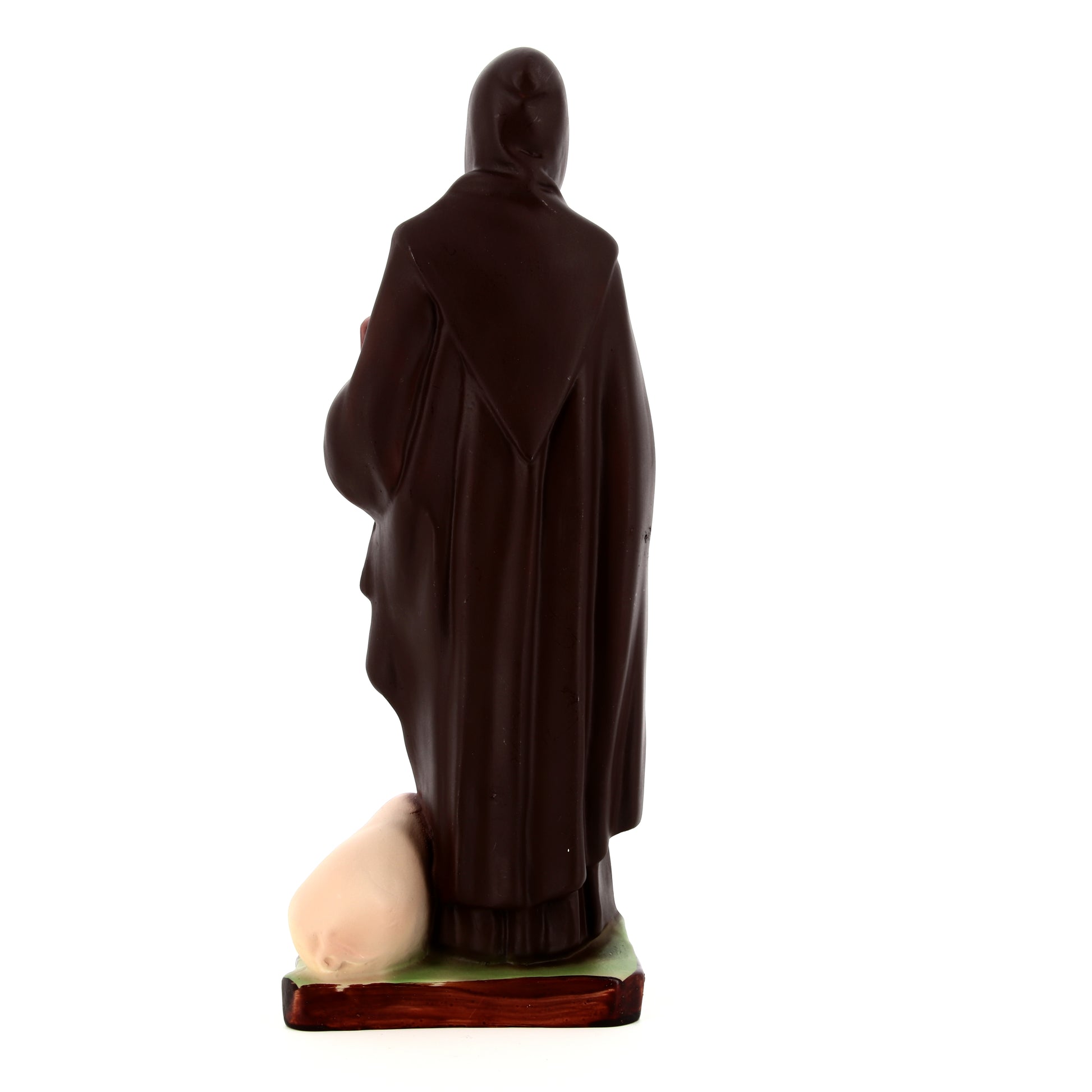 Statua Sant'Antonio Abate, in resina colorata. Altezza 30 cm