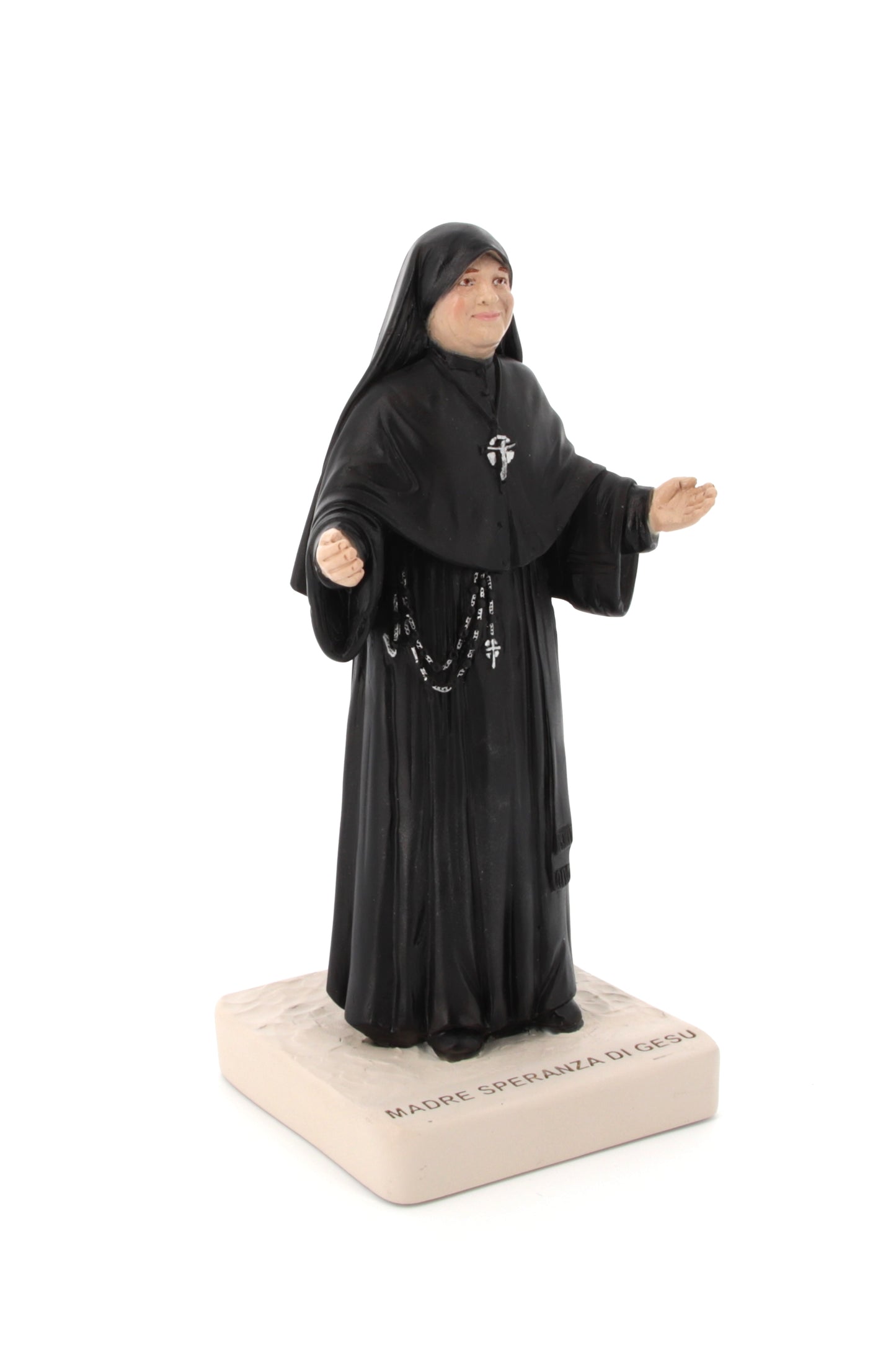 Statua beata Madre Speranza, in polvere di marmo colorato. Altezza 17 cm