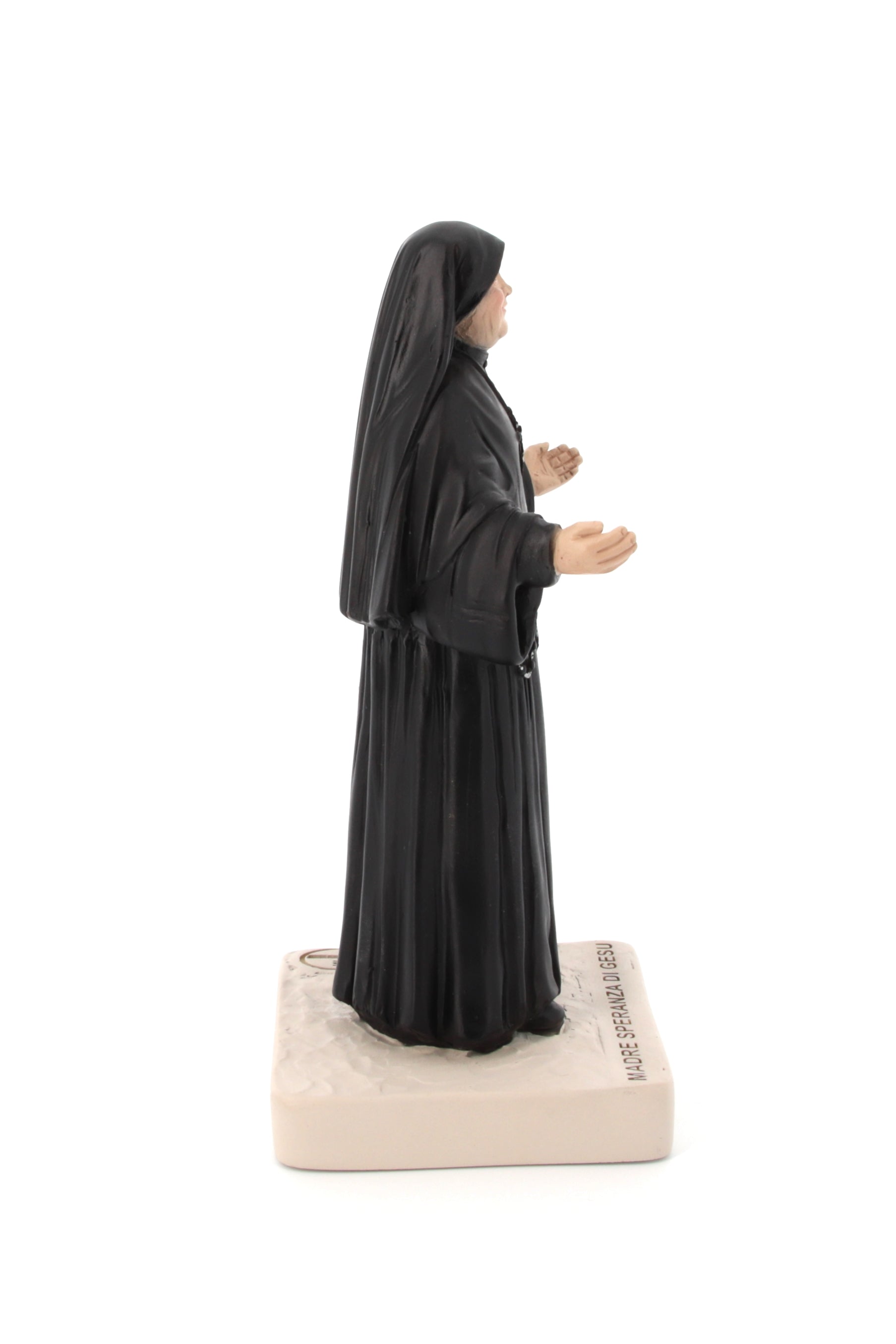 Statua beata Madre Speranza, in polvere di marmo colorato. Altezza 17 cm