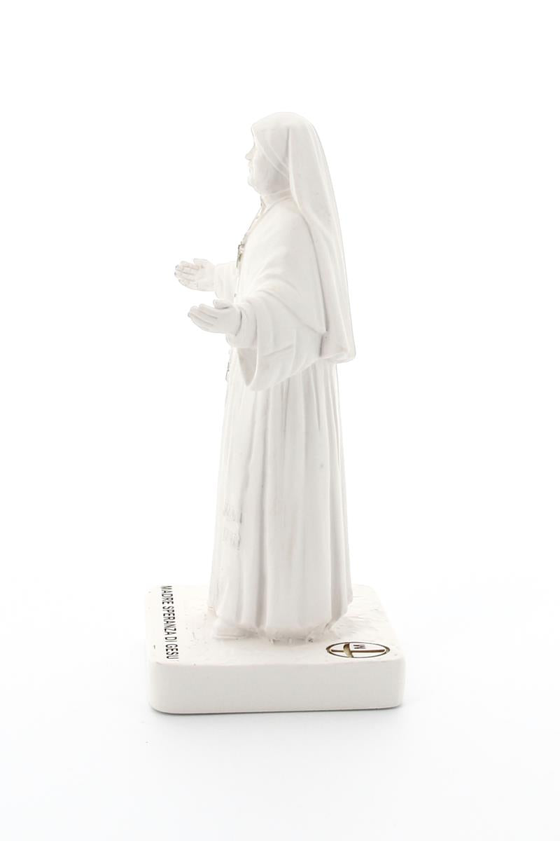 Statua beata Madre Speranza, in polvere di marmo bianca. Altezza 17 cm