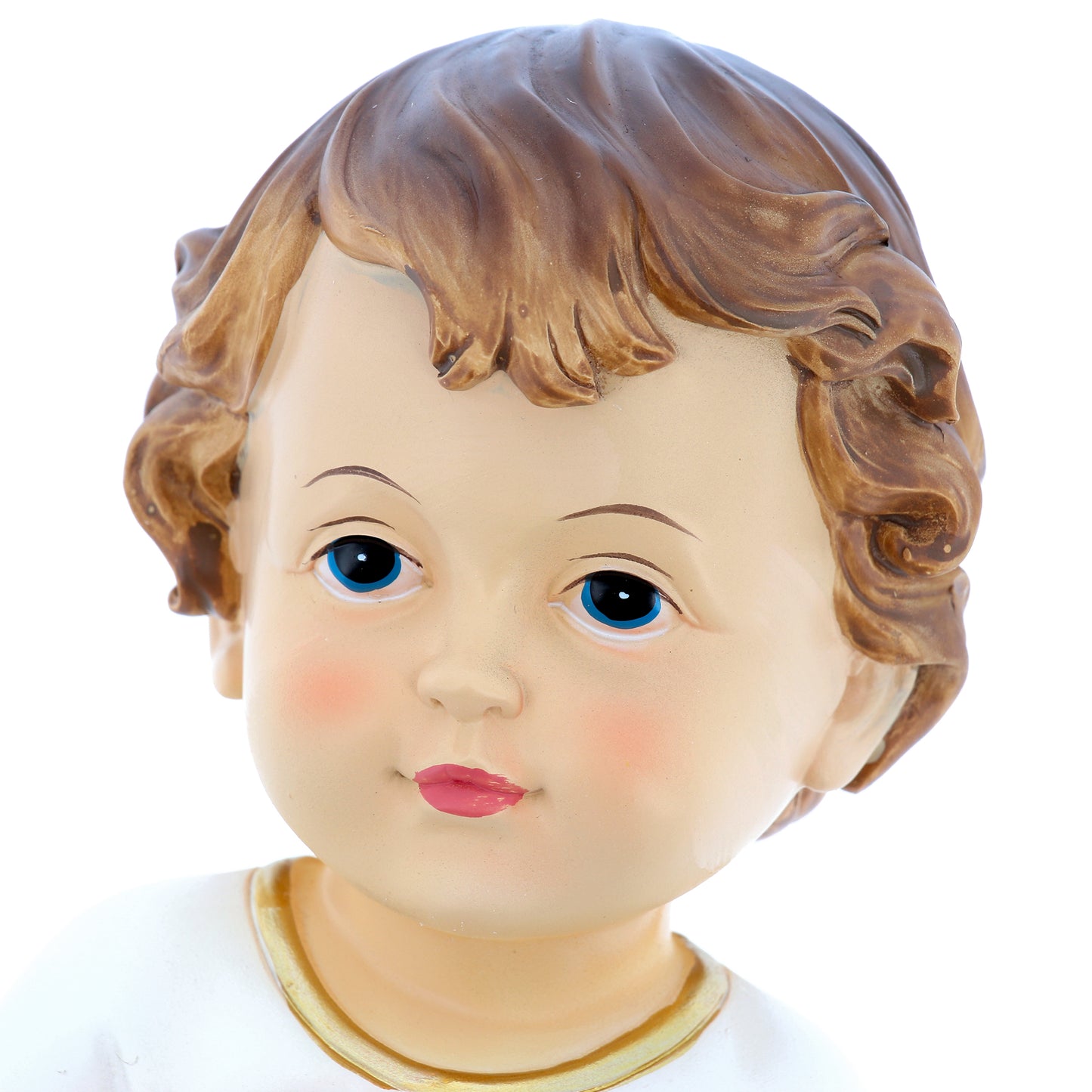 Statua Gesu' Bambino vestito , in resina. Altezza 29 cm