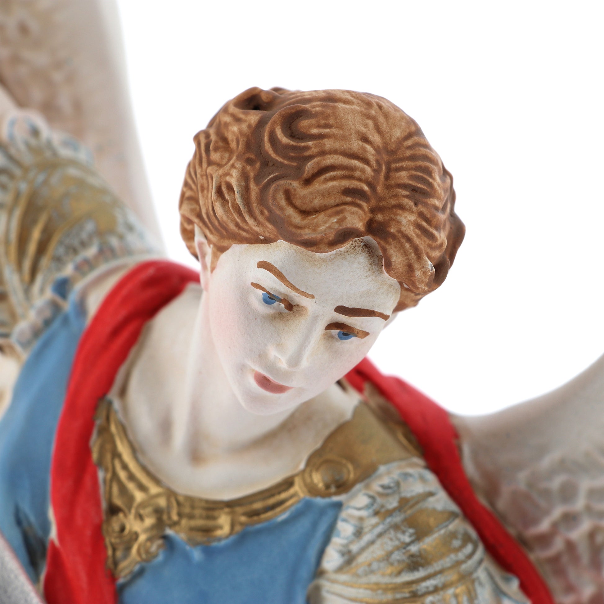 Statua San Michele Arcangelo, in resina colorata. Altezza 40 cm
