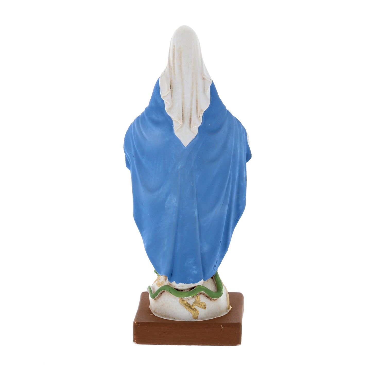 Statua Madonna Immacolata, in resina colorata. Altezza 10 cm
