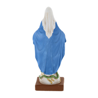 Statua Madonna Immacolata, in resina colorata. Altezza 10 cm
