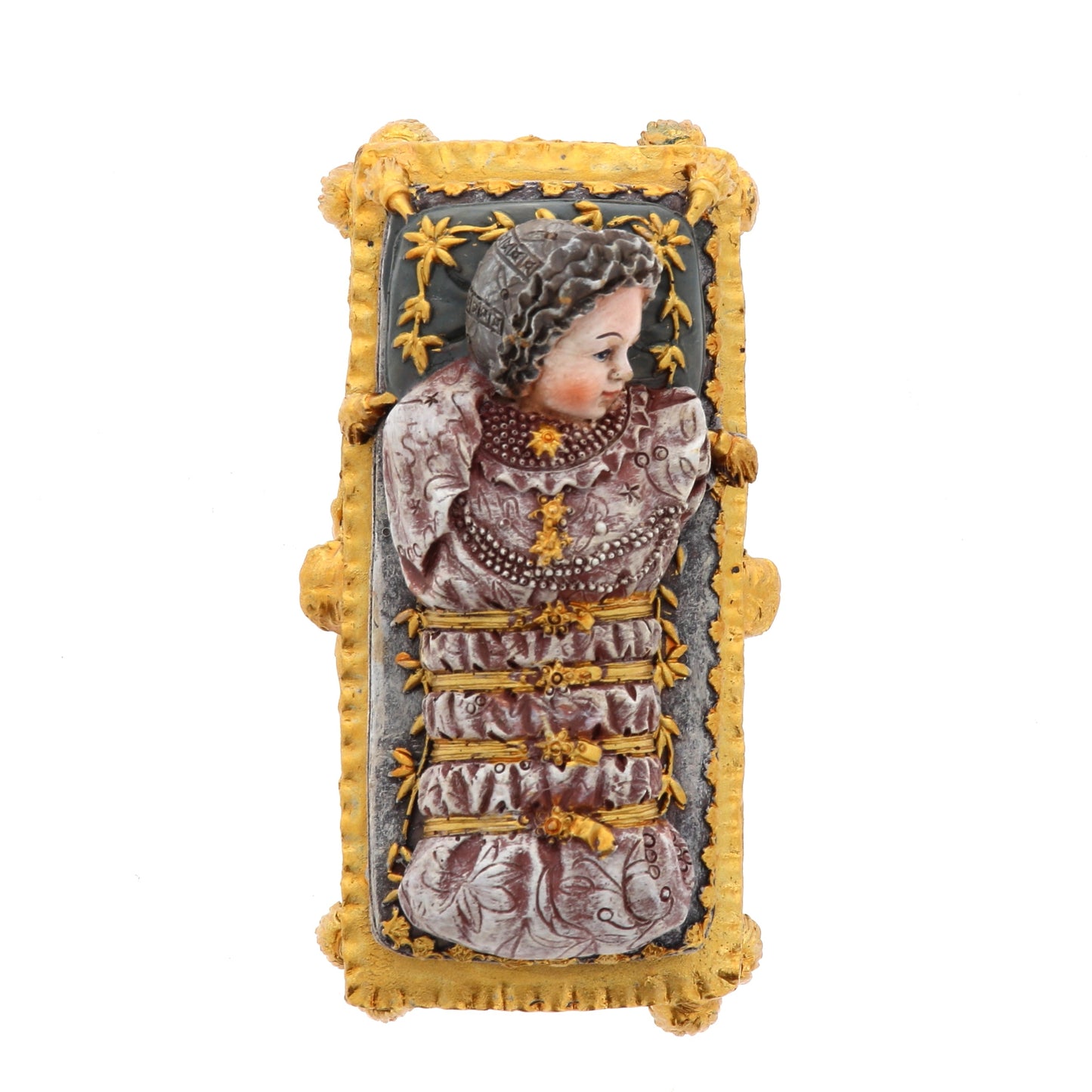 Statua Maria Bambina in resina. Lunghezza 10 cm