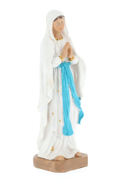 Statua Madonna di Lourdes, in resina. Altezza 15 cm