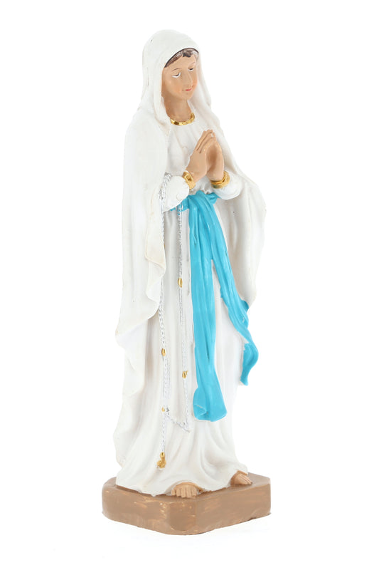 Statua Madonna di Lourdes, in resina. Altezza 15 cm