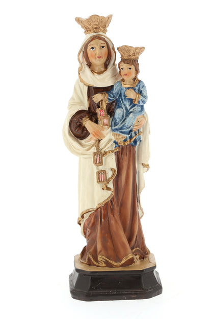 Statua Madonna del Carmine, in resina. Altezza 15 cm