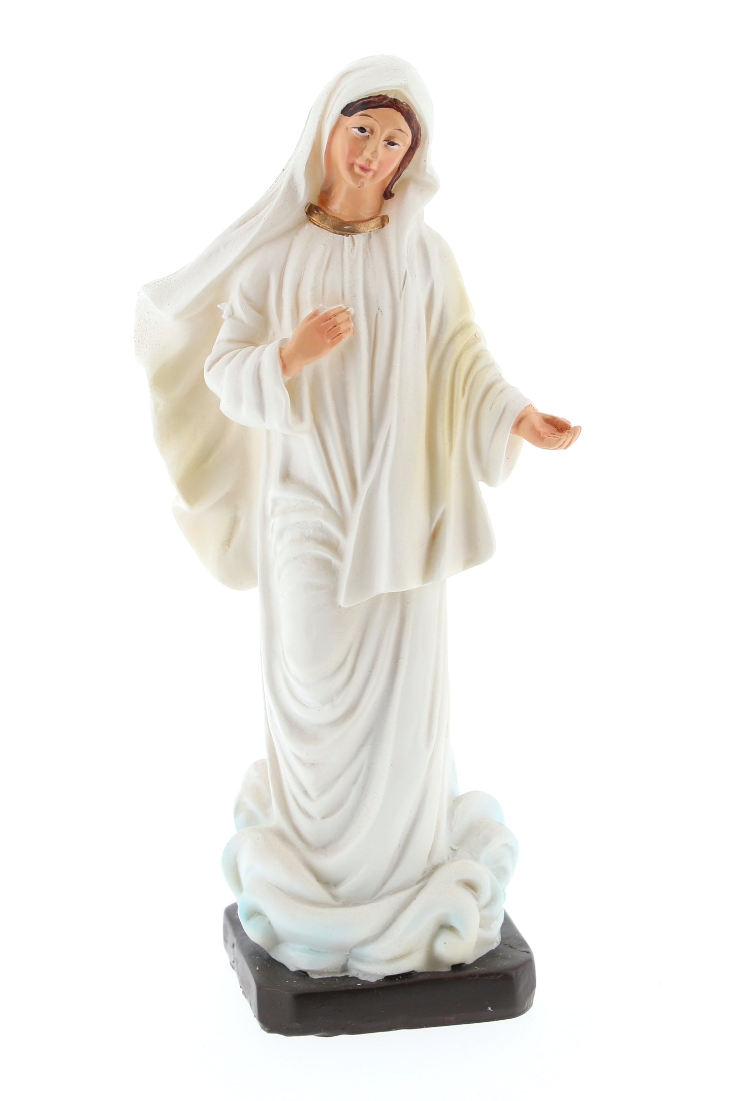 Statua Madonna di Medjugorje, in resina. Altezza 15 cm