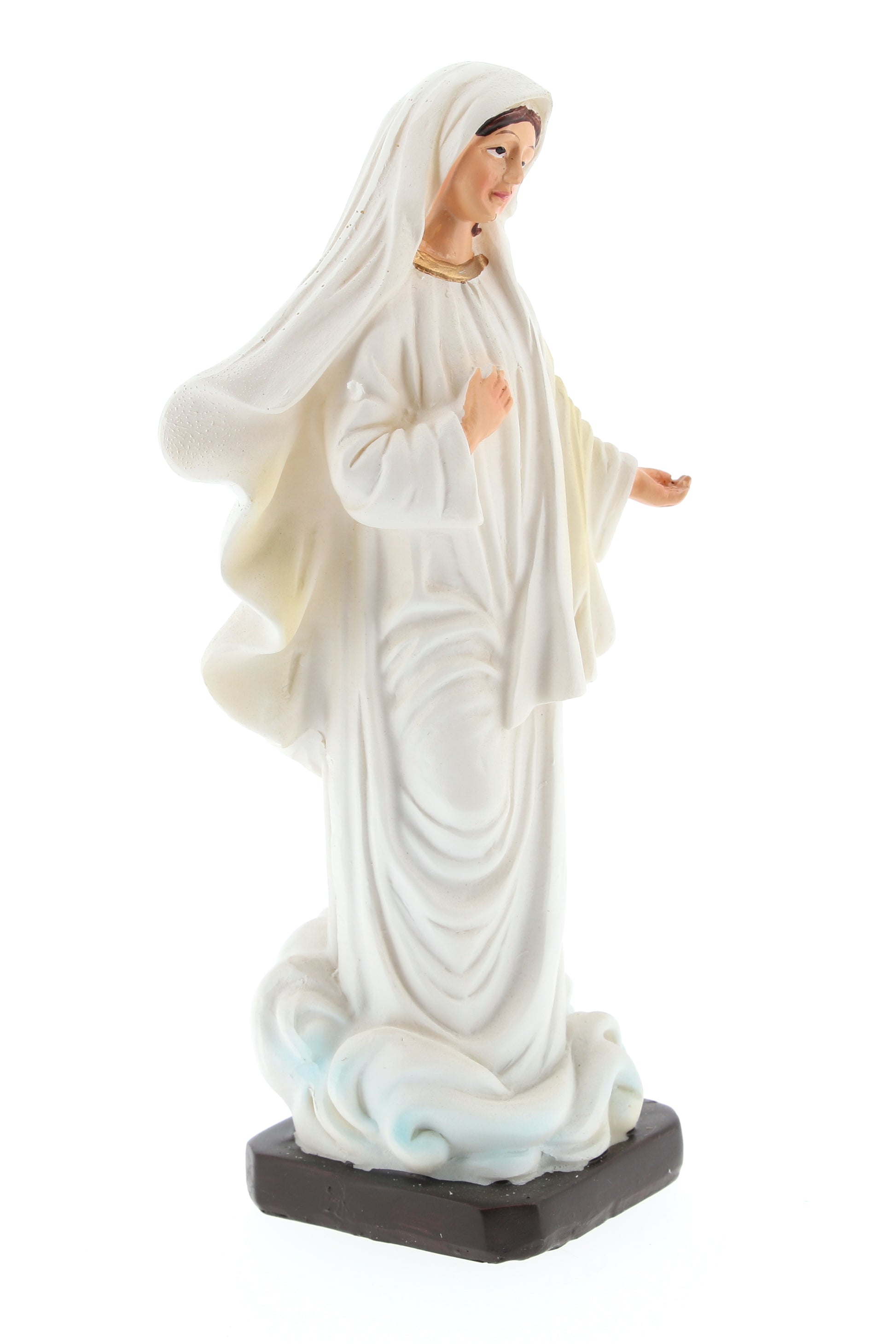 Statua Madonna di Medjugorje, in resina. Altezza 15 cm