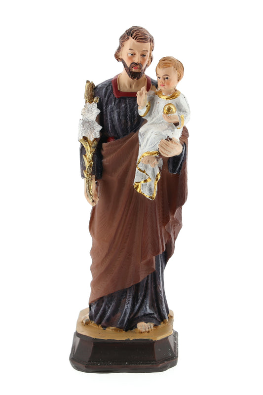 Statua San Giuseppe in resina. Altezza 15 cm
