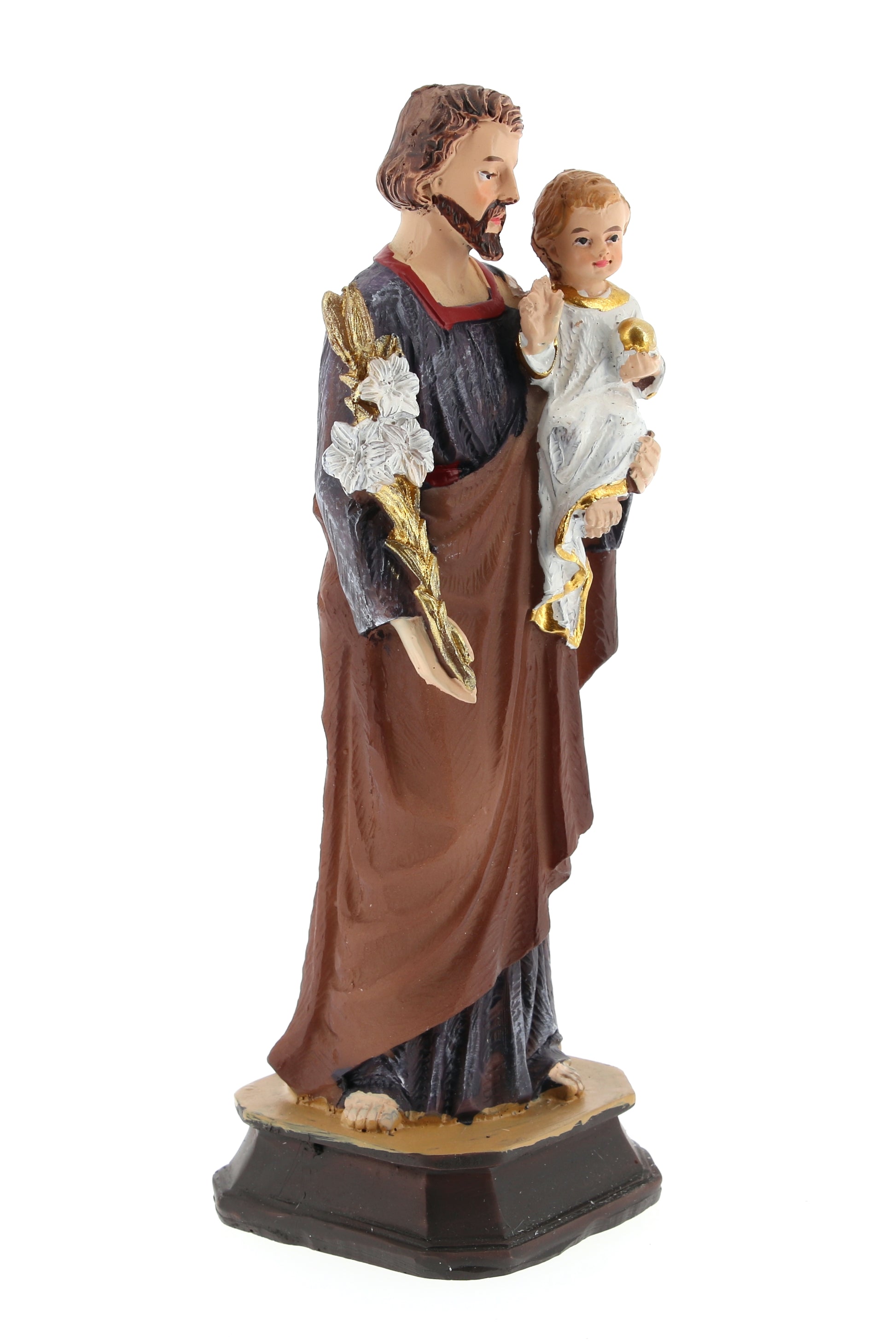 Statua San Giuseppe in resina. Altezza 15 cm