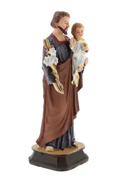 Statua San Giuseppe in resina. Altezza 15 cm