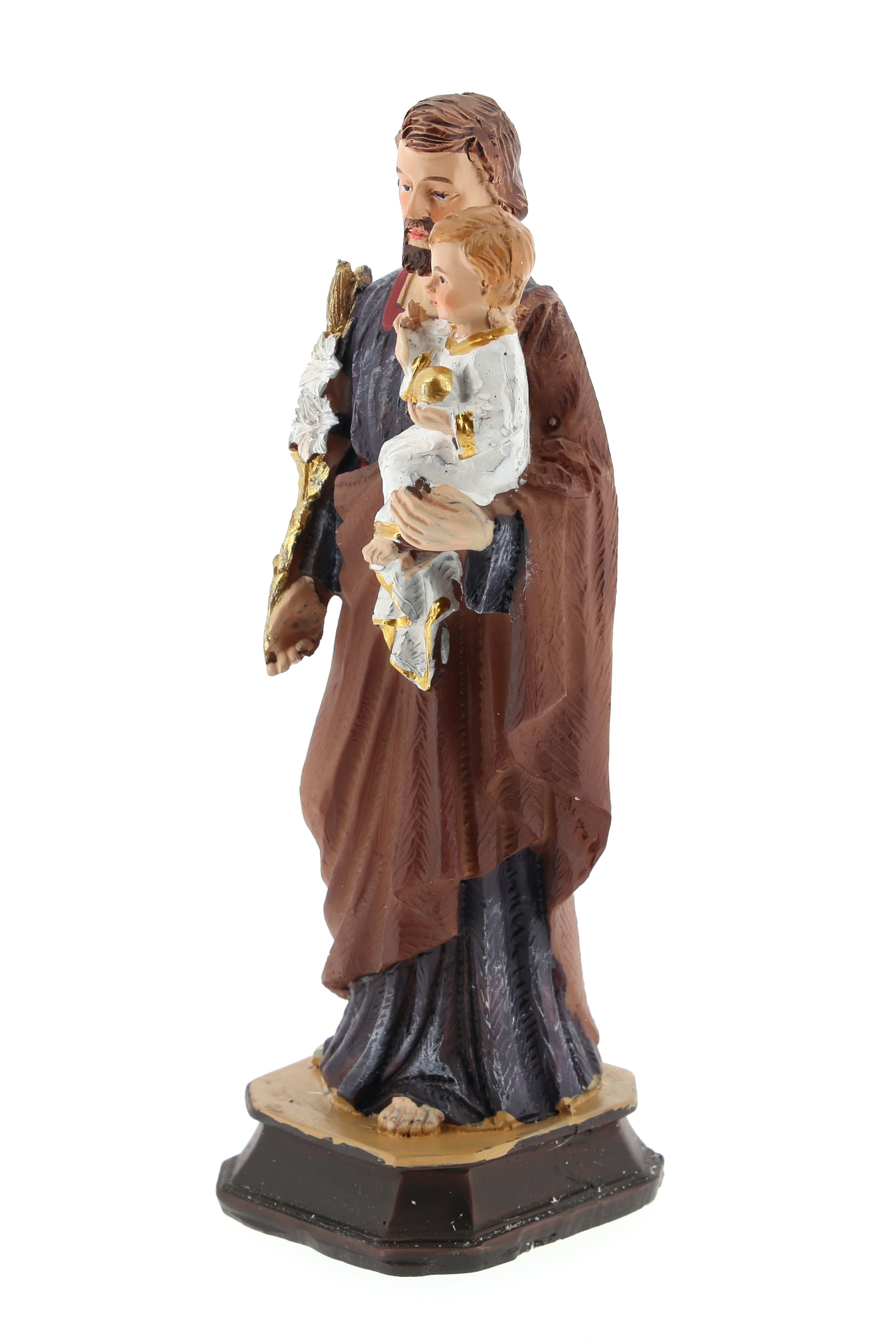 Statua San Giuseppe in resina. Altezza 15 cm