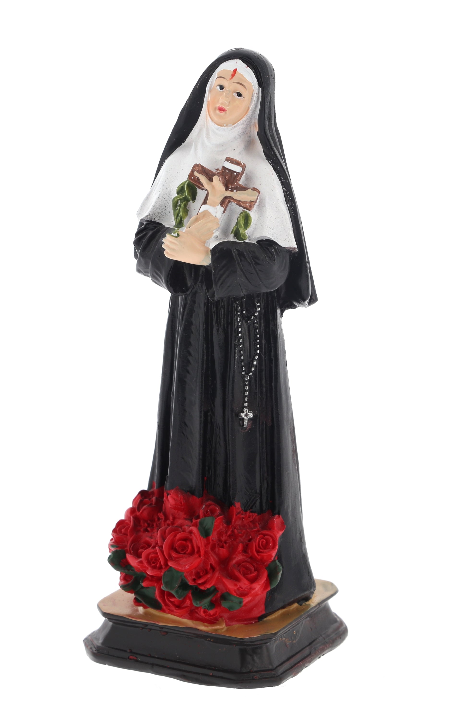 Statua Santa Rita, in resina. Altezza 13,5 cm