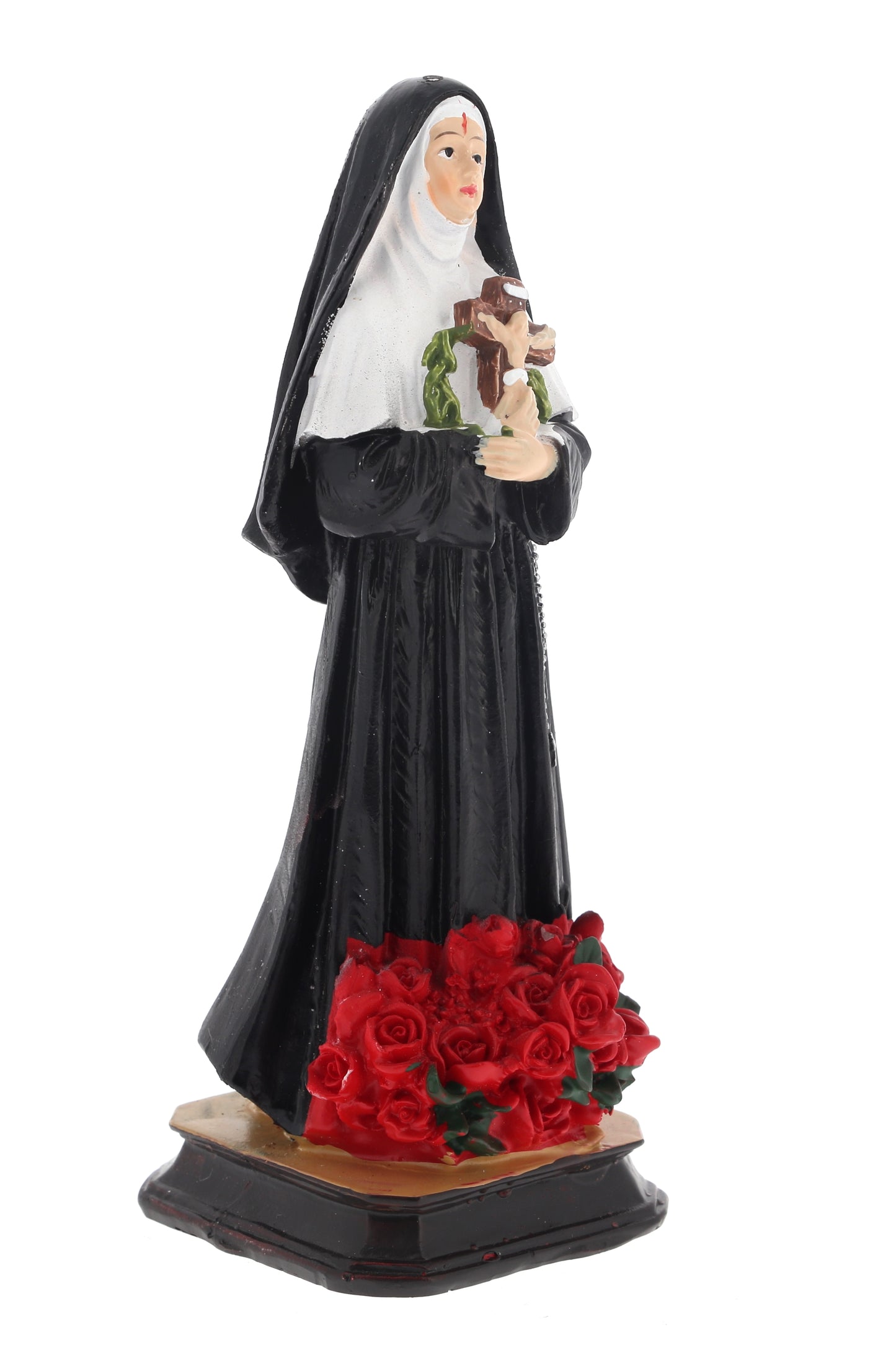 Statua Santa Rita, in resina. Altezza 13,5 cm