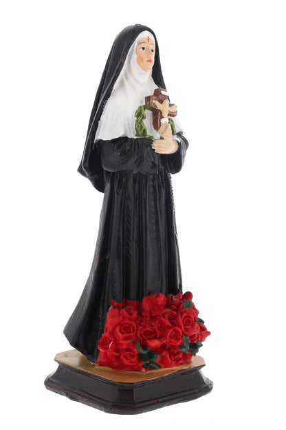 Statua Santa Rita, in resina. Altezza 13,5 cm