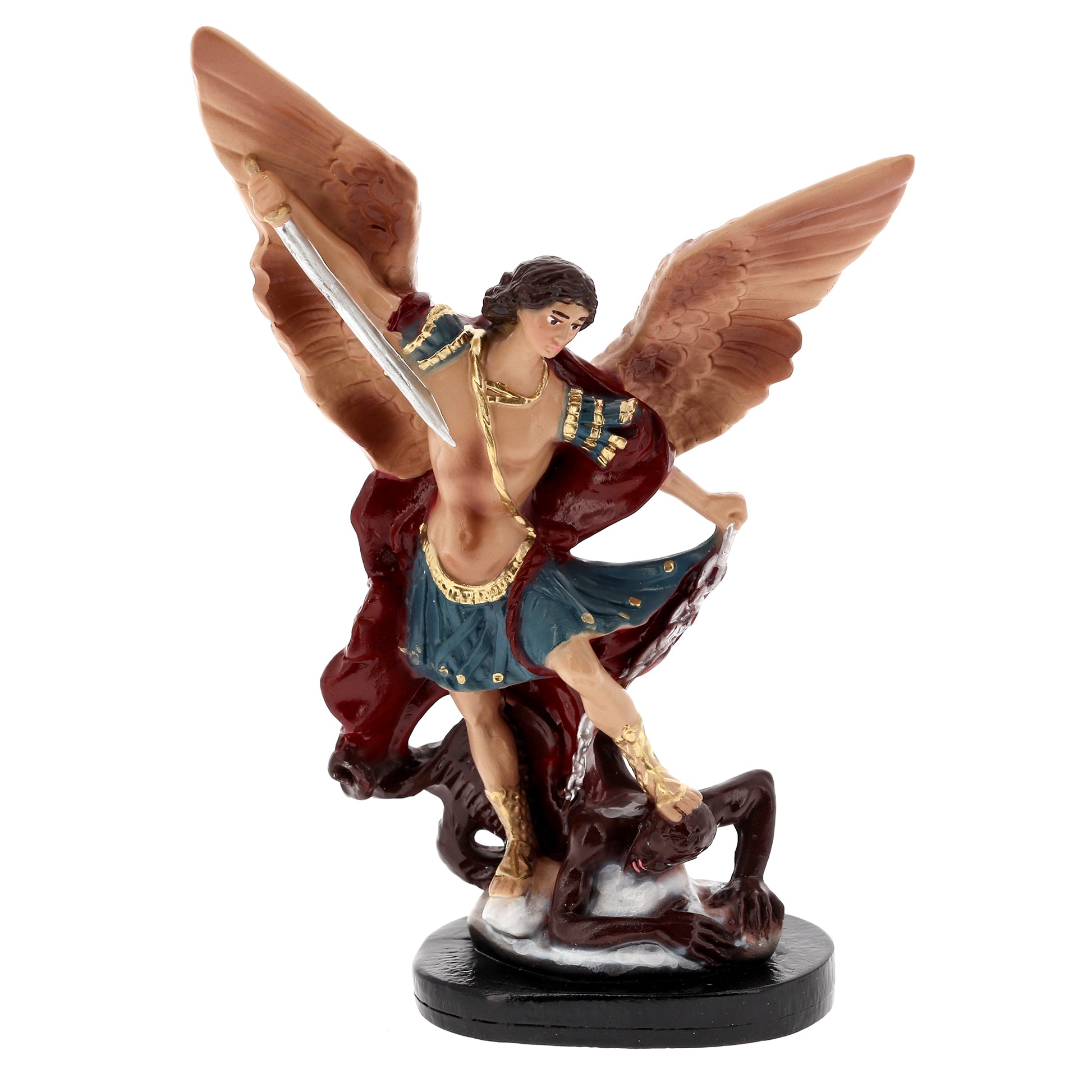 Statua San Michele Arcangelo, in resina. Altezza 15 cm
