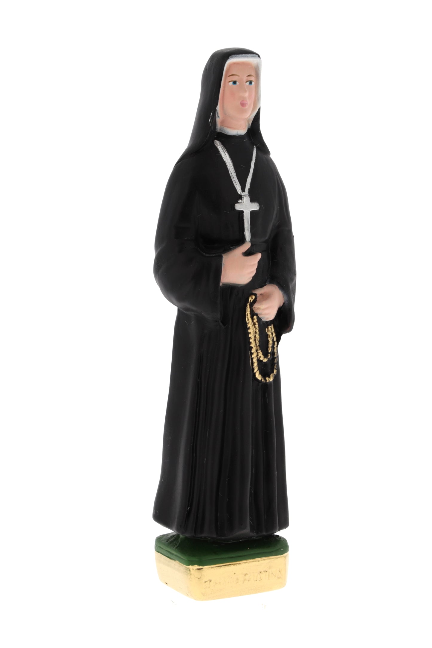 Statua santa Faustina Kowalska, in gesso. Altezza 20 cm