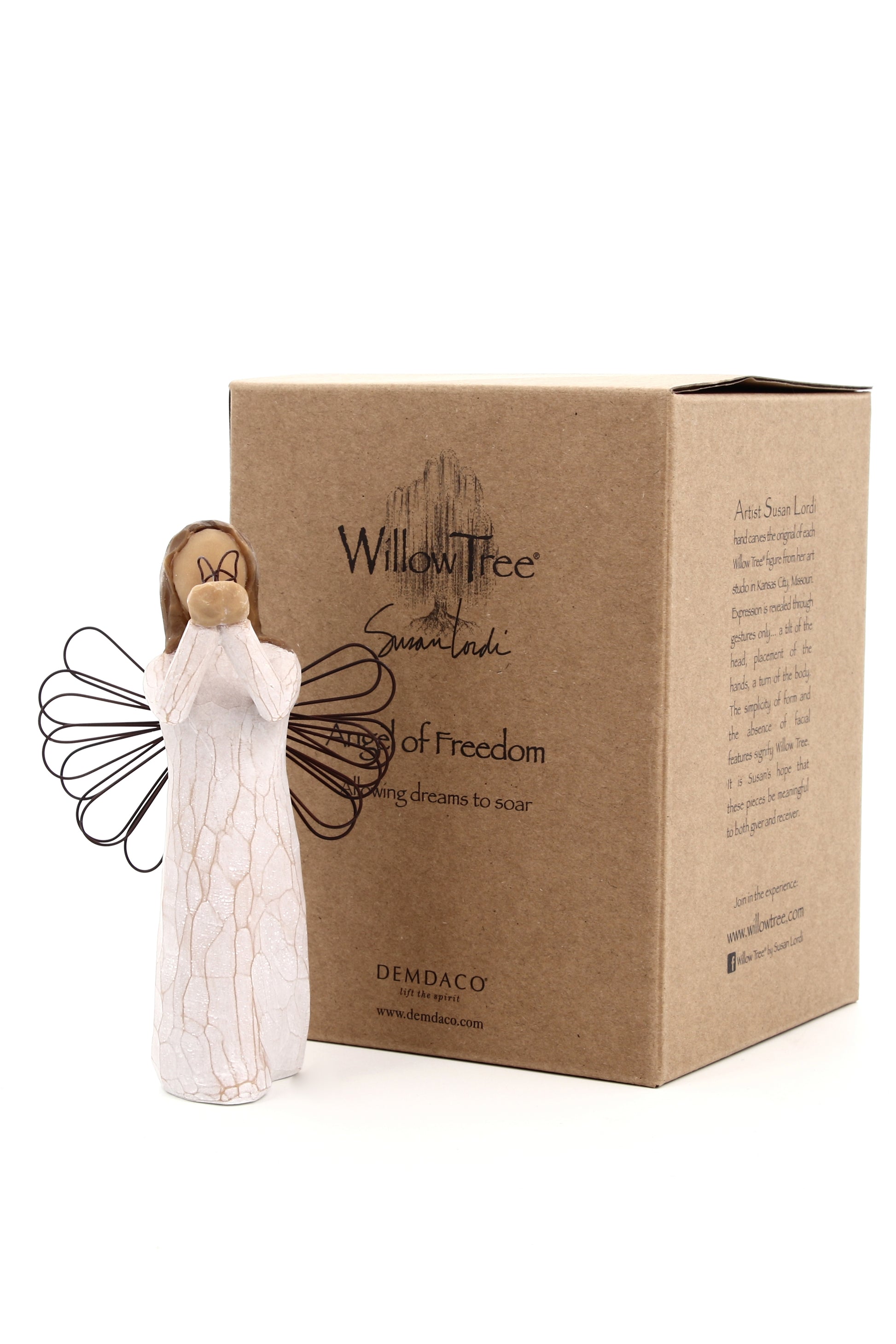 Statua in resina The Willow tree Angelo della Liberta' (Angel of Freedom) h. 12,5 cm