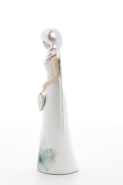 Statua in resina con ali in metallo You Are an Angel -  Family h. 17,5 cm