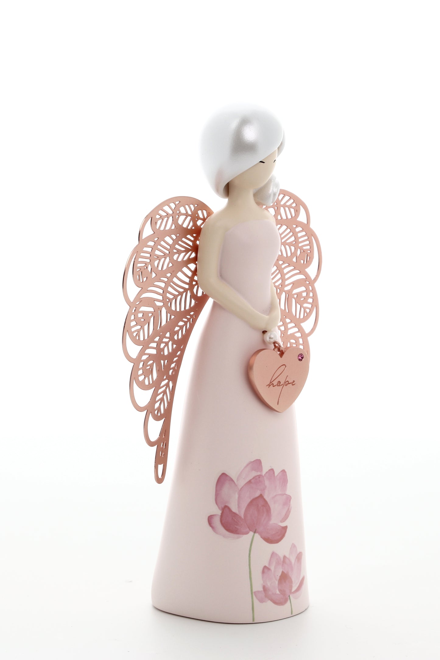 Statua in resina con ali in metallo You Are an Angel - Hope  h. 17,5 cm