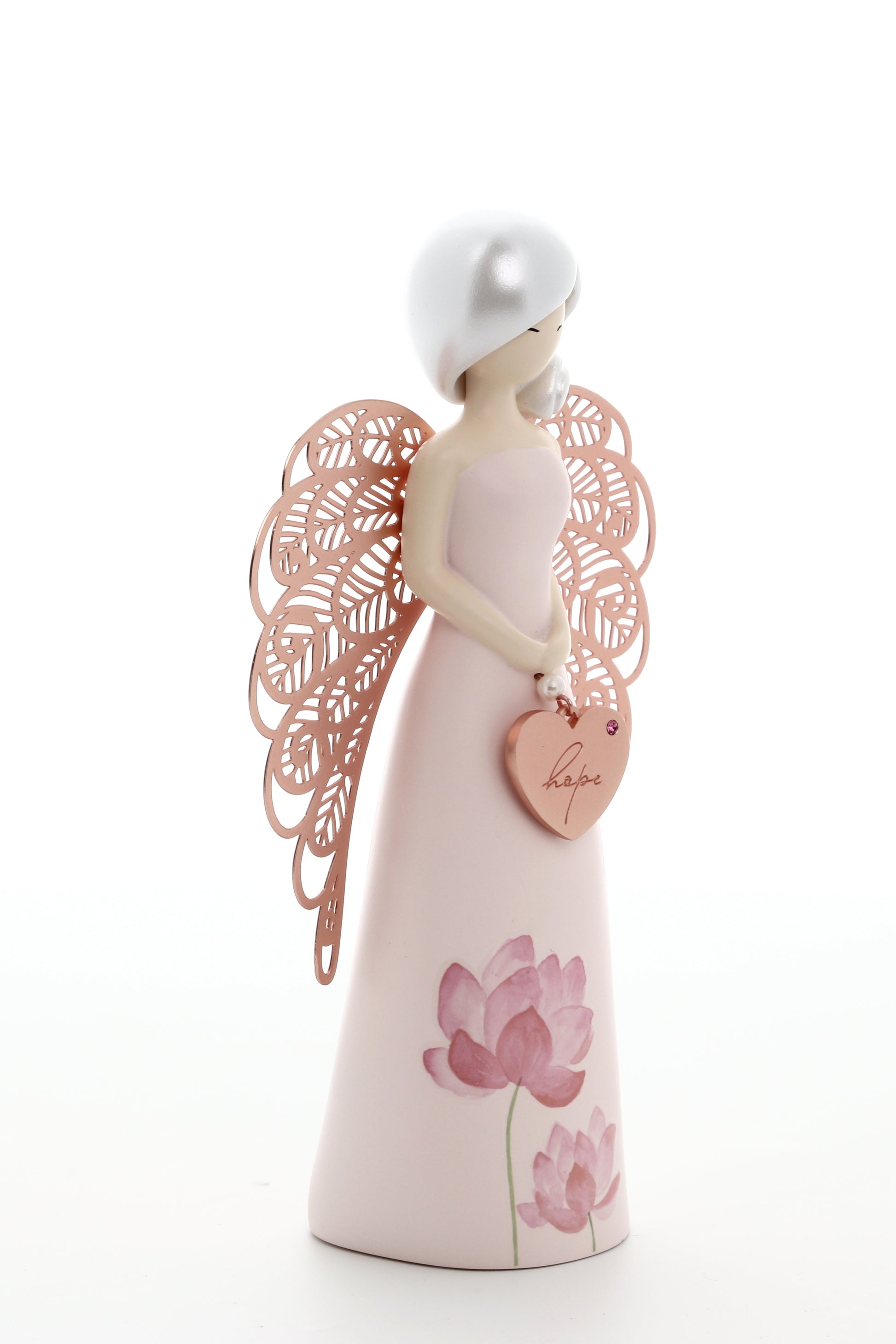 Statua in resina con ali in metallo You Are an Angel - Hope  h. 17,5 cm