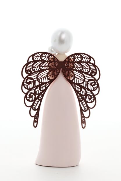 Statua in resina con ali in metallo You Are an Angel - Hope  h. 17,5 cm