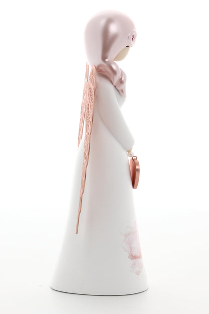 Statua in resina con ali in metallo You Are an Angel - Love h. 17,5 cm