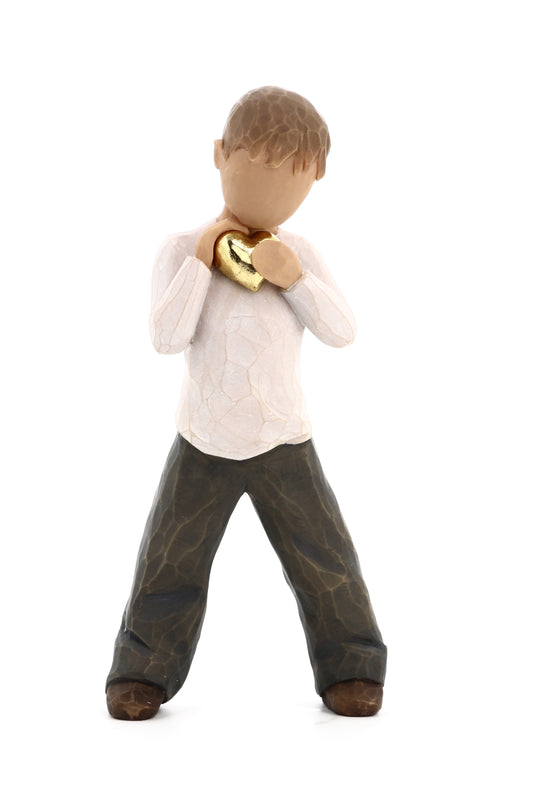 Statua in resina The Willow tree - Cuore d'oro (Heart of Gold) h. 14 cm