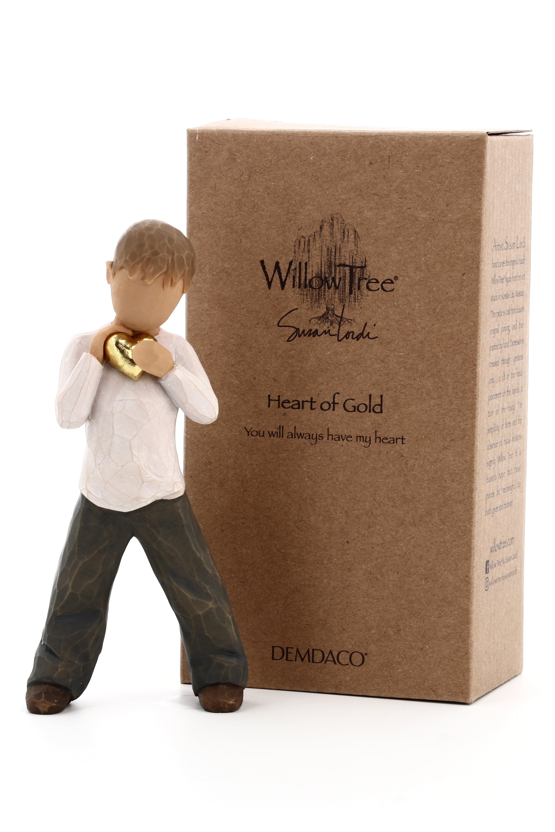 Statua in resina The Willow tree - Cuore d'oro (Heart of Gold) h. 14 cm