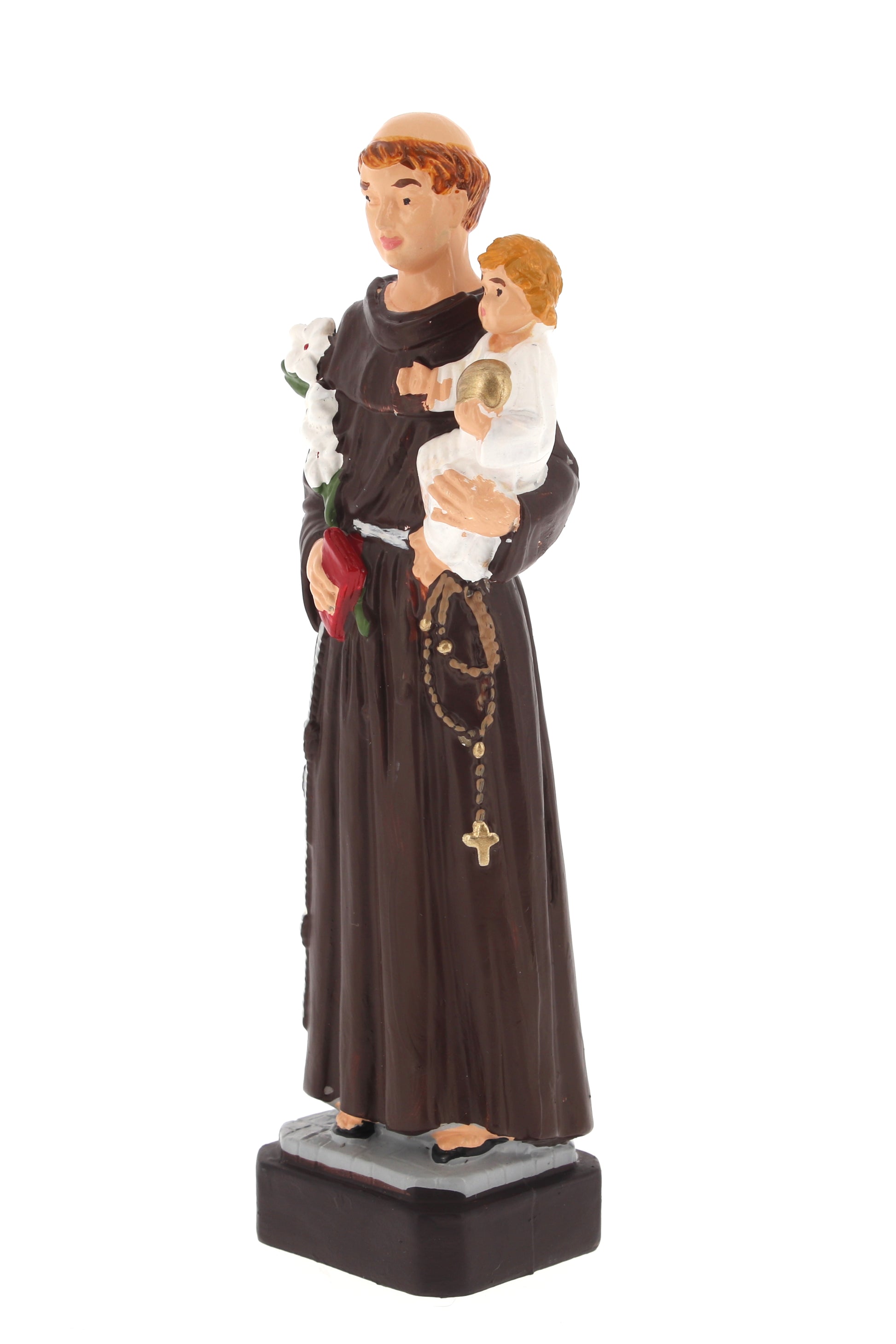 Statua Sant' Antonio in materiale infrangibile da esterno. Altezza 16 cm