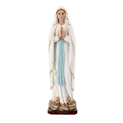 Statua Madonna di Lourdes in resina vuota, con occhi in vetro. H 60 cm