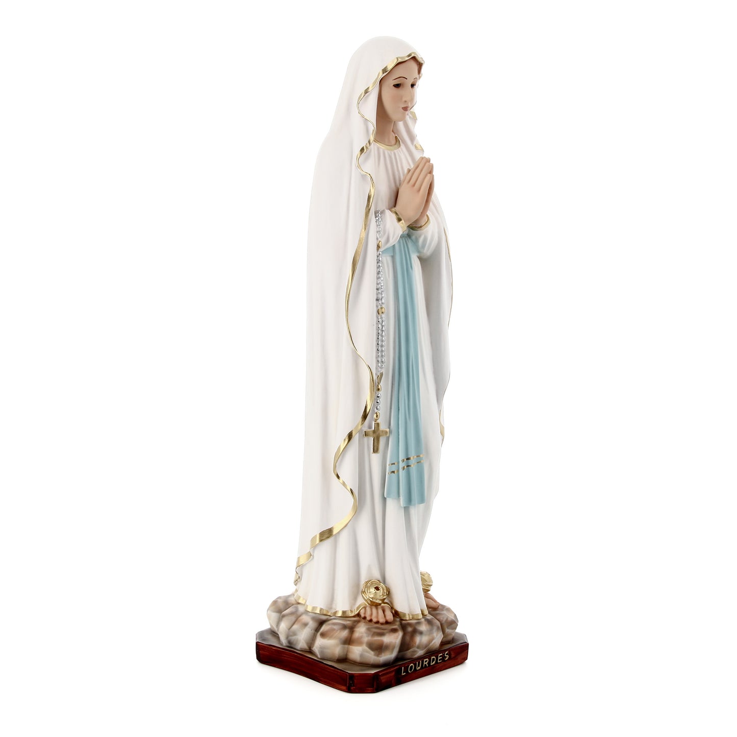 Statua Madonna di Lourdes in resina vuota, con occhi in vetro. H 60 cm