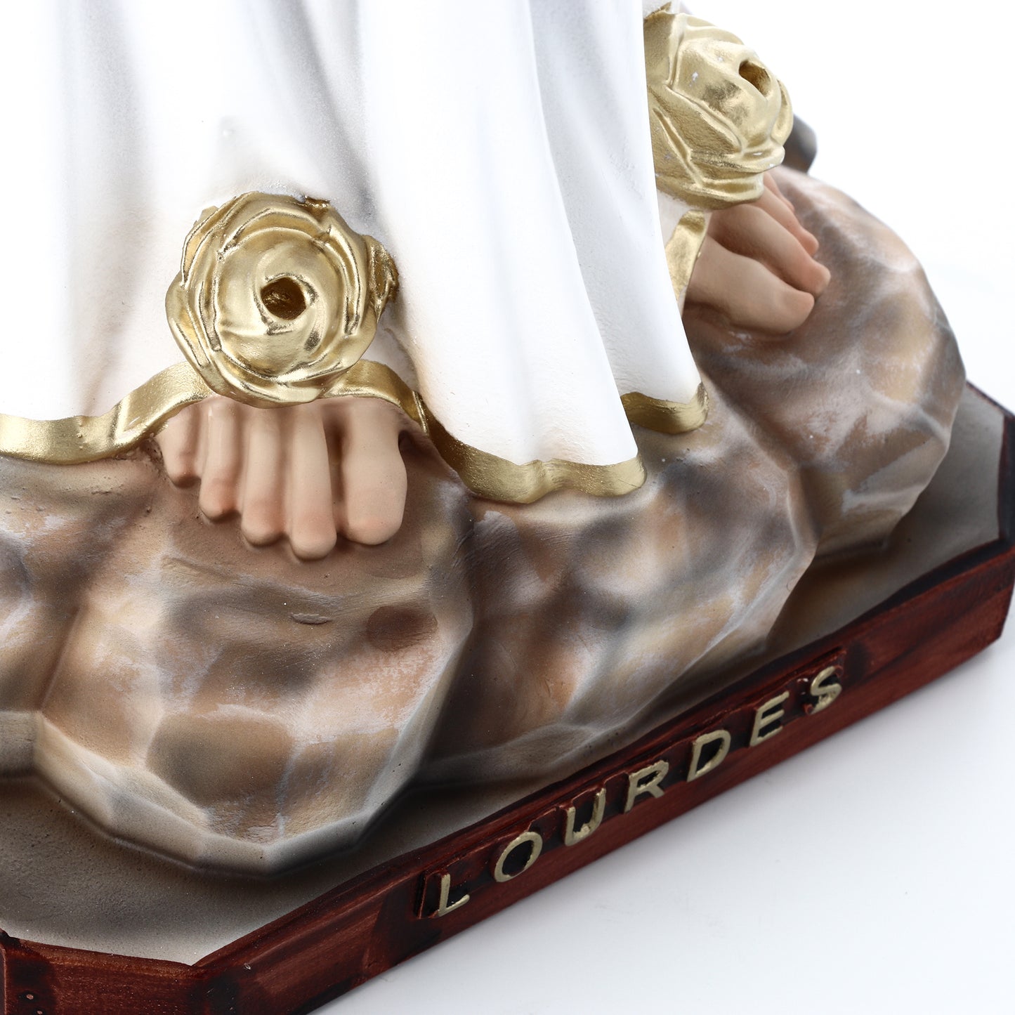 Statua Madonna di Lourdes in resina vuota, con occhi in vetro. H 60 cm