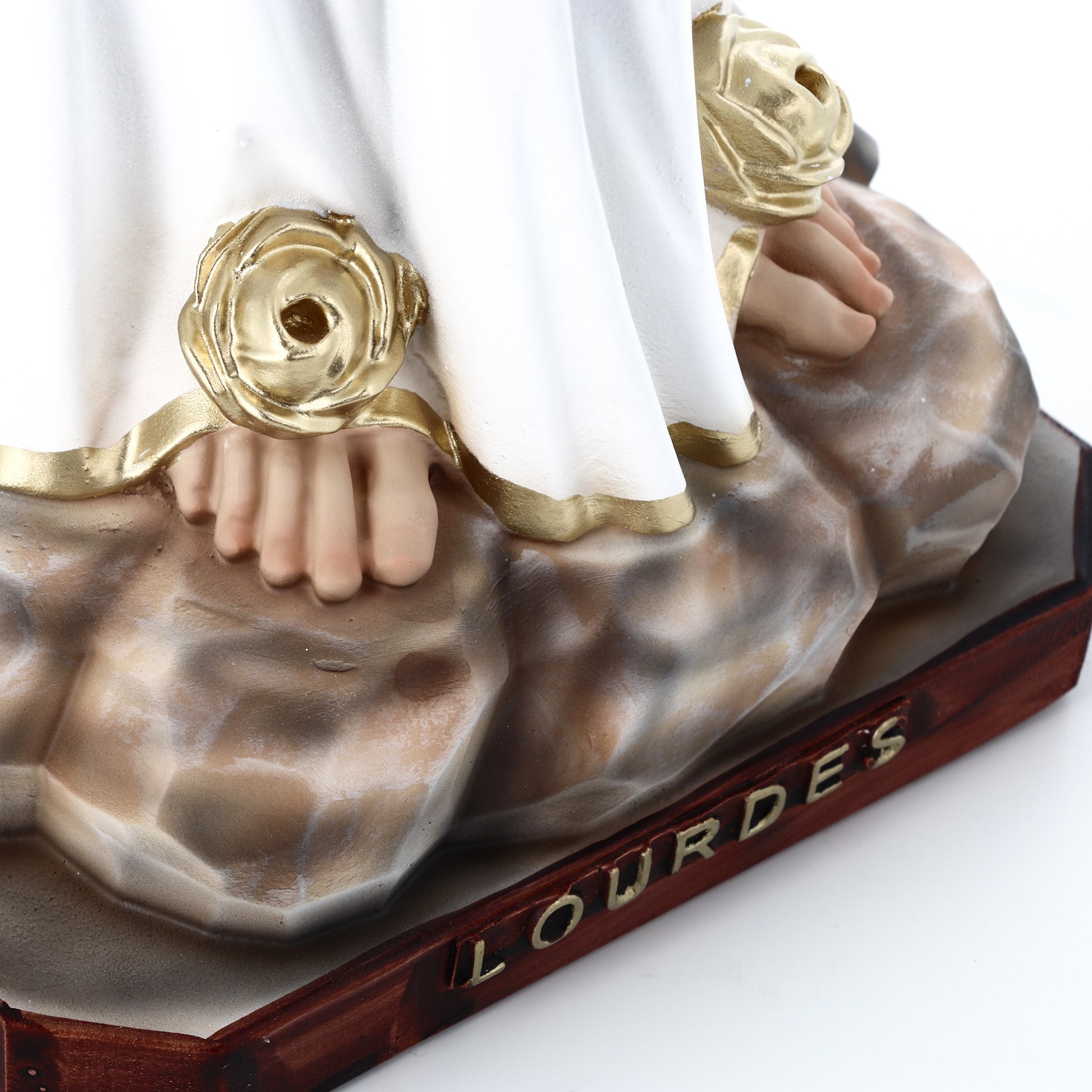 Statua Madonna di Lourdes in resina vuota, con occhi in vetro. H 60 cm