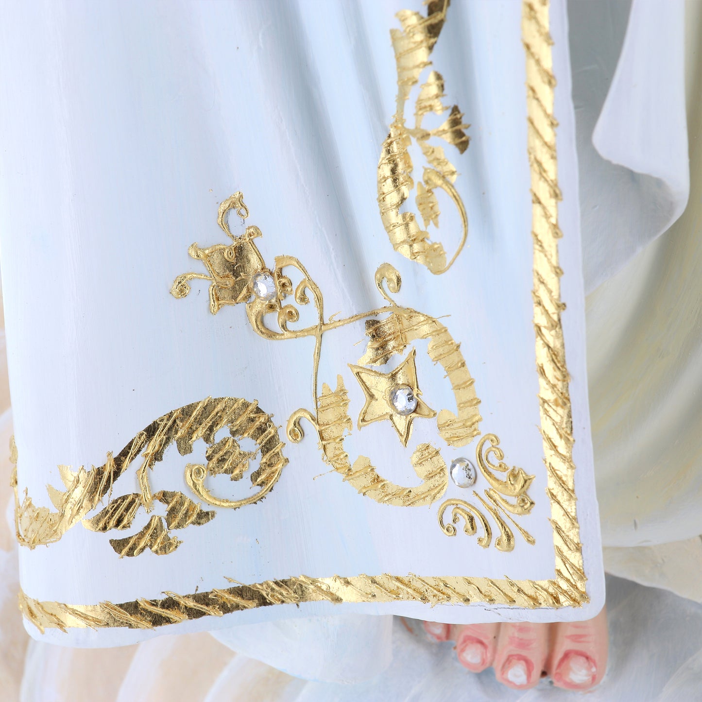 Statua Madonna di Fatima in legno. Altezza 80 cm