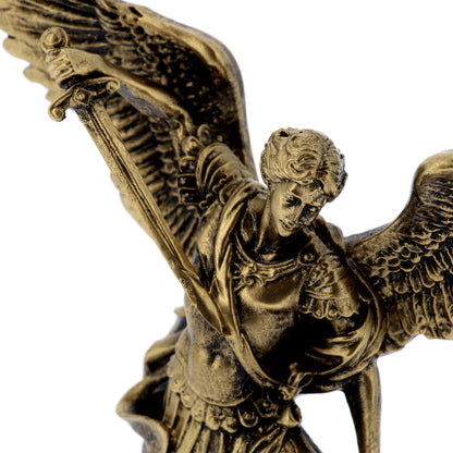 Statua San Michele in resina bronzata. Altezza 15 cm