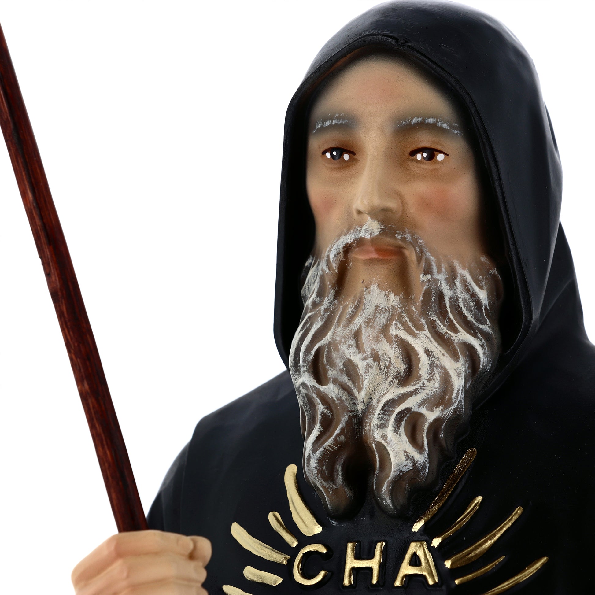Statua San Francesco da Paola in resina vuota. Altezza 45 cm