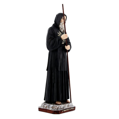 Statua San Francesco da Paola in resina vuota. Altezza 45 cm
