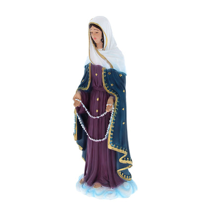 Statua Madonna delle Lacrime in polvere di marmo colorata. Altezza 22 cm