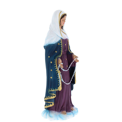 Statua Madonna delle Lacrime in polvere di marmo colorata. Altezza 22 cm