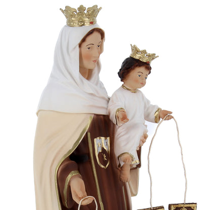 Statua Madonna del Carmine, in resina. Altezza 29 cm