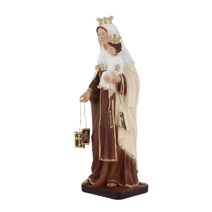 Statua Madonna del Carmine, in resina. Altezza 29 cm