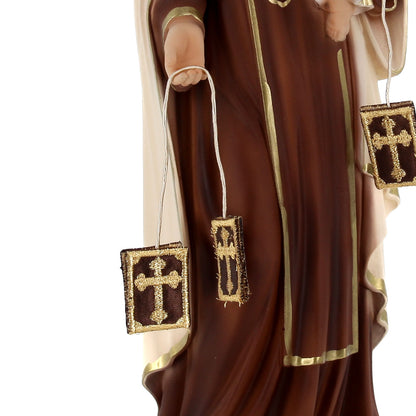 Statua Madonna del Carmine, in resina. Altezza 29 cm