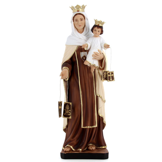 Statua Madonna del Carmine, in resina vuota. Altezza 60 cm