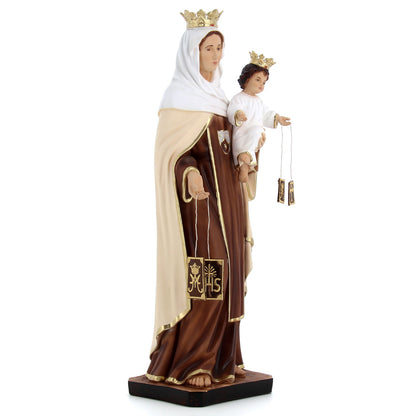 Statua Madonna del Carmine, in resina vuota. Altezza 60 cm