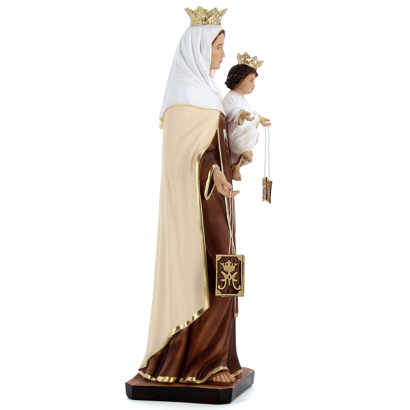 Statua Madonna del Carmine, in resina vuota. Altezza 60 cm