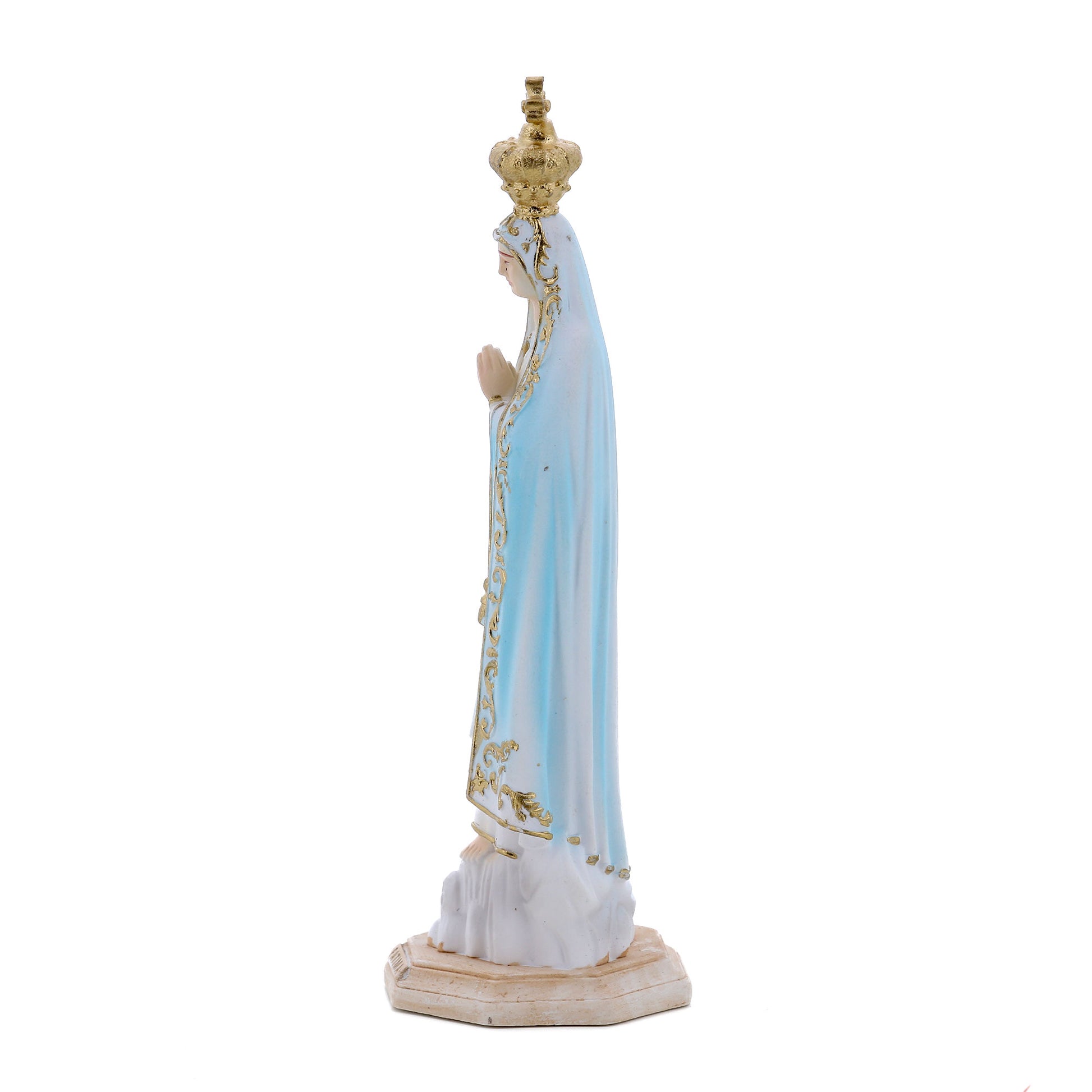 Staua in resina Madonna di Fatima. Altezza 10 cm
